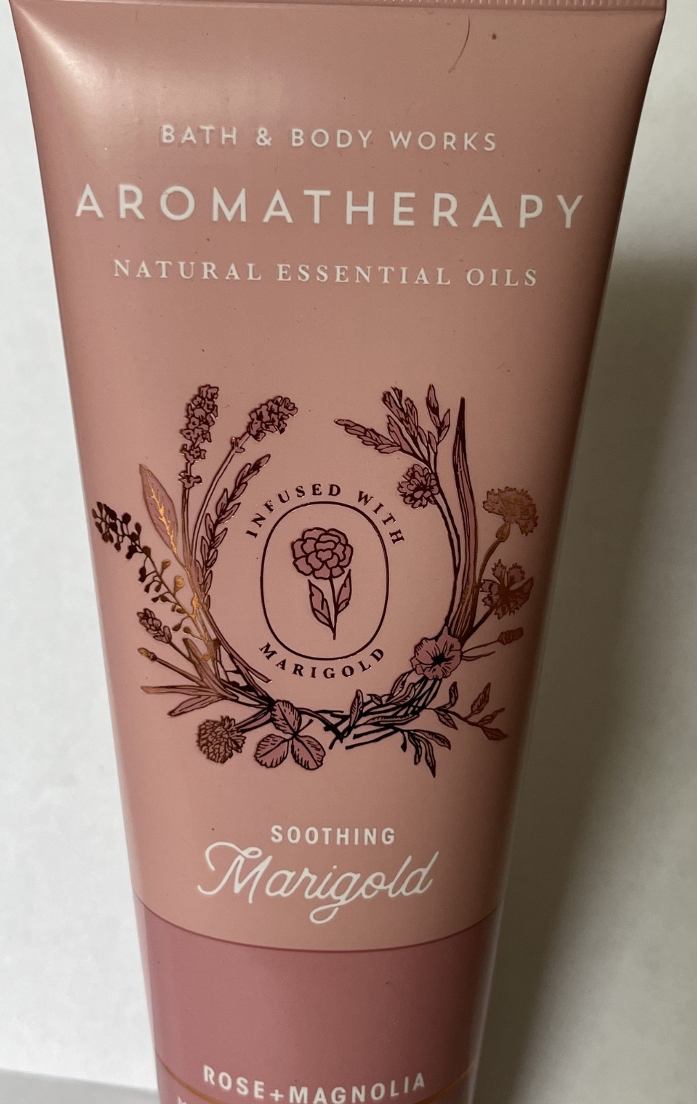 Bath & Body Works Aromatherapy SOOTHING MARIGOLD ROSE+MAGNOLIA Body Cream 8oz