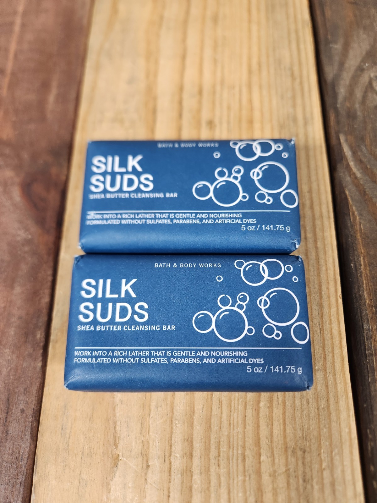 2PK Bath & Body Works Silk Suds Shea Butter Cleansing Bar Soap