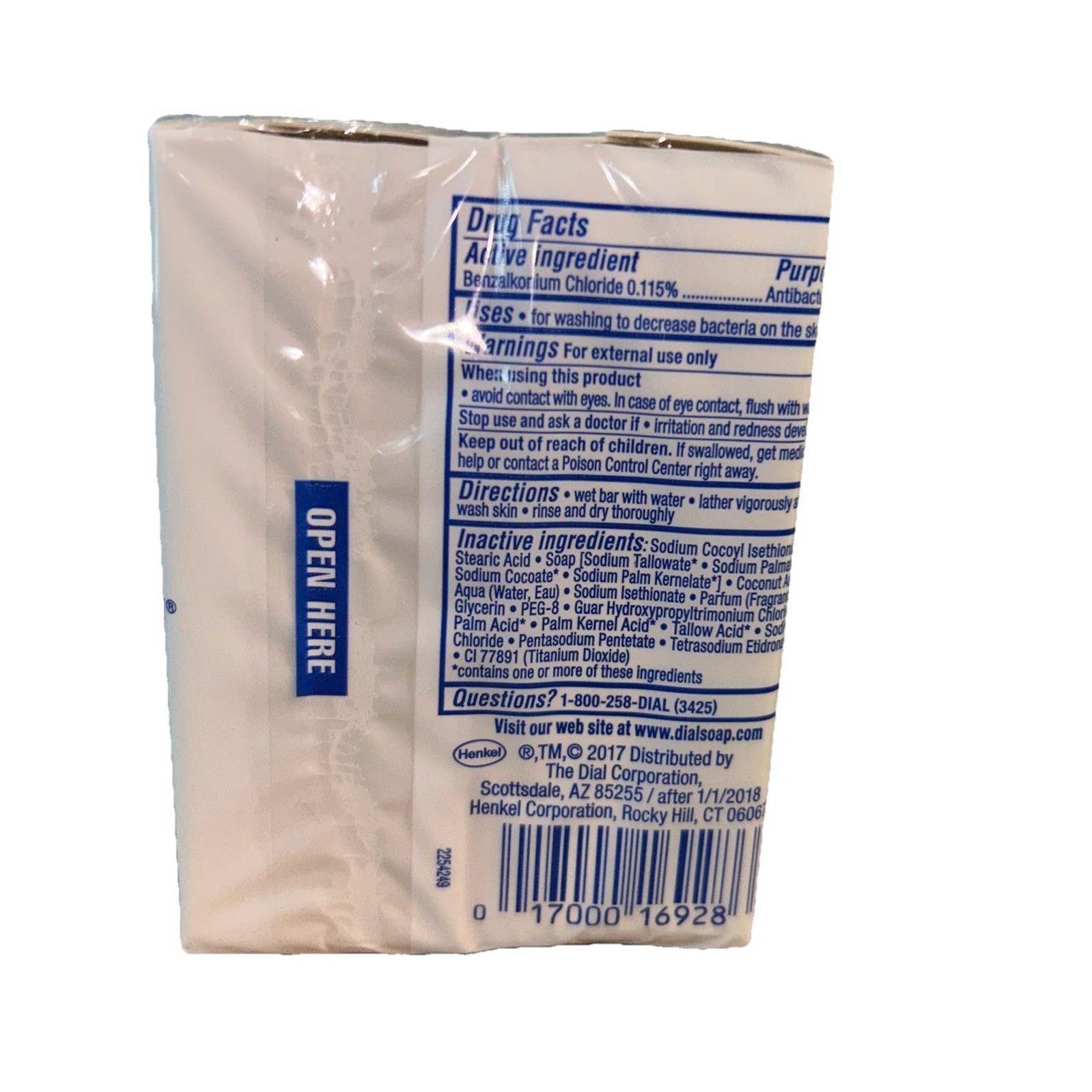 Dial Complete Coconut Milk 2-Pack 3.2oz 2 in 1 Moisturizing Antibacterial Soap