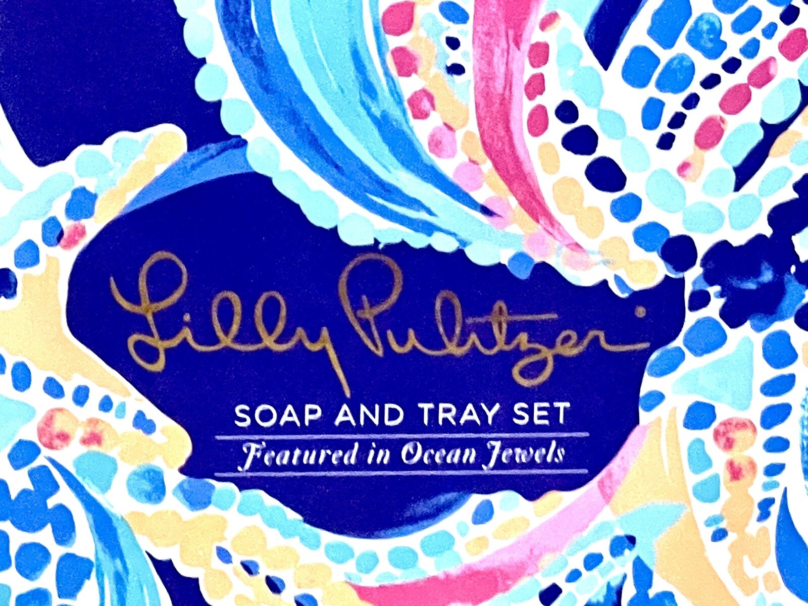 LILLY PULITZER “Ocean Jewels” Soap and Tray Set – New in Box