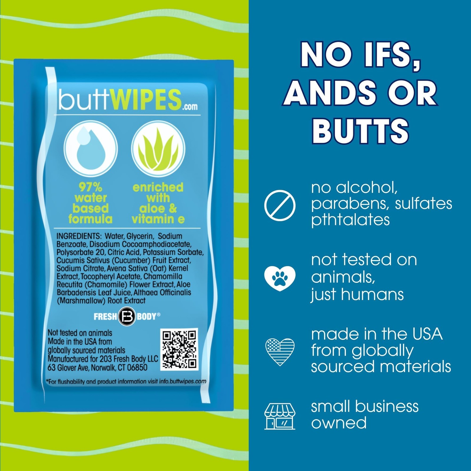 buttWIPES Flushable Wipes for Adults, Individually 15 Count (Pack of 2)