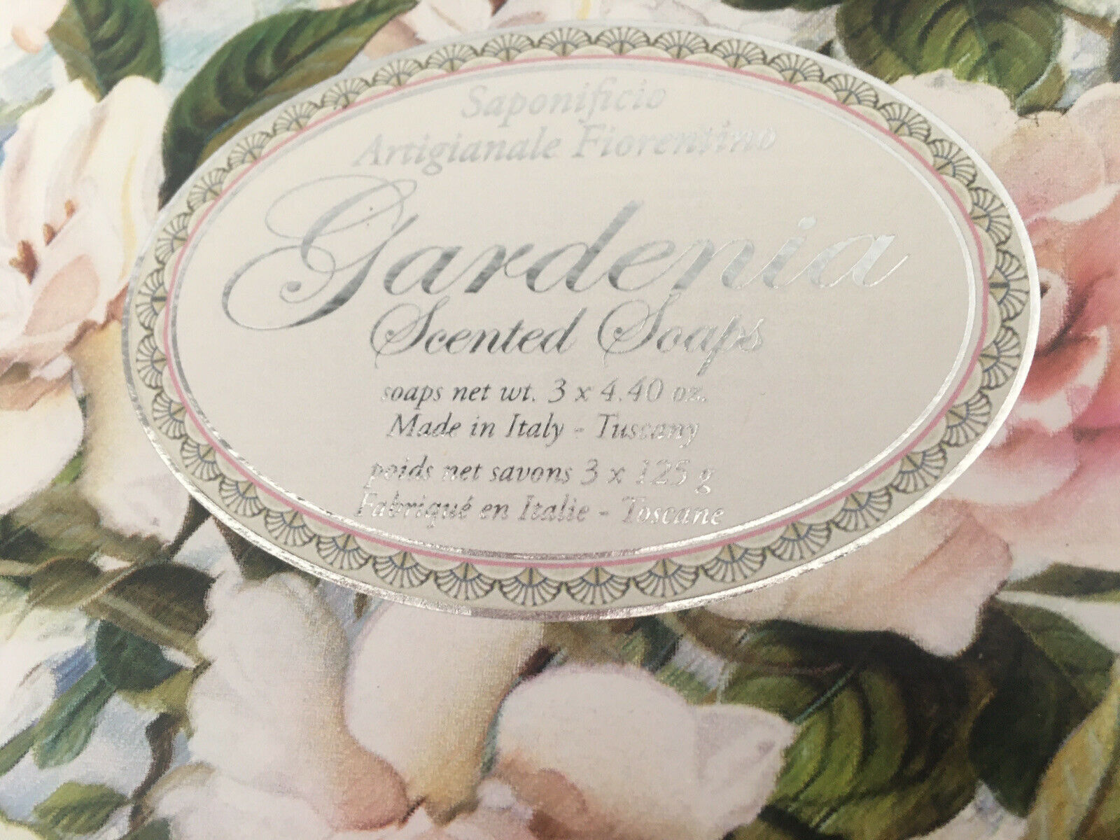 SAPONIFICIO ARTIGIANALE GARDENIA SCENTED SOAP 3 x 4.40 oz NIB