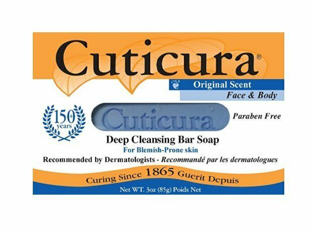 Cuticura Face & Body Deep Cleansing Bar Soap Blemish Prone Skin Original 3 oz