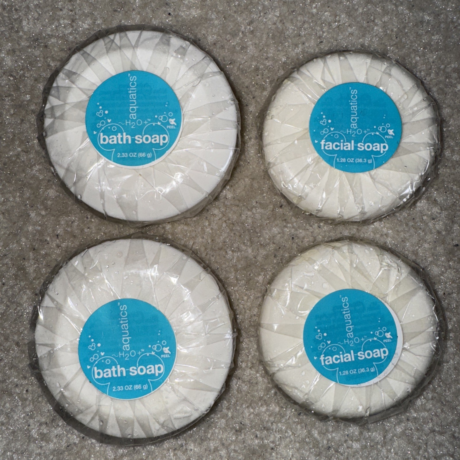 Disney Resorts H2O Aquatics 2 Bath Soap Bars 2 Facial Soap Bars