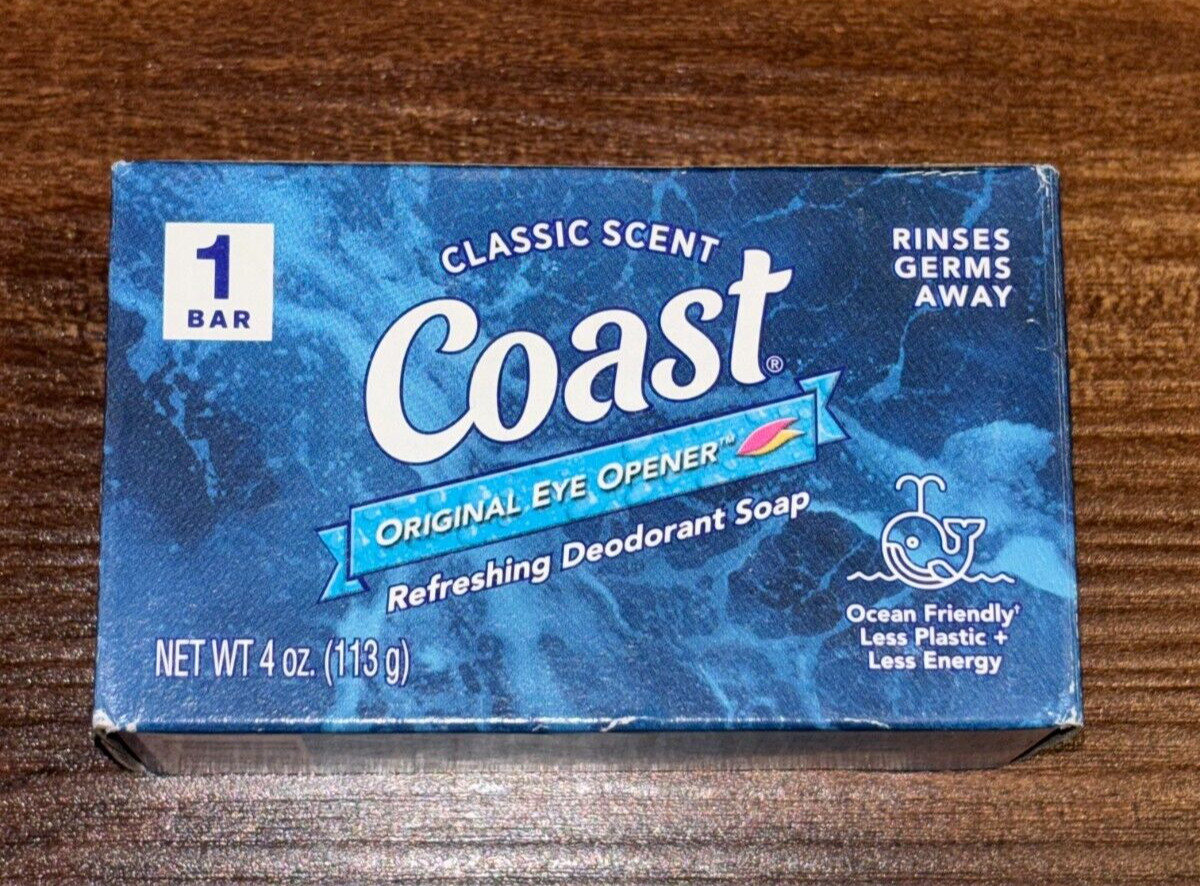 Coast Classic Scent Refreshing Deodorant Bar Soap 4oz New In Box Vintage Prop
