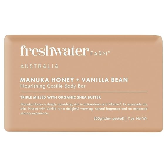 Freshwater Farm Australia Castile Body Bar Manuka Honey + Vanilla Bean 7 ounce