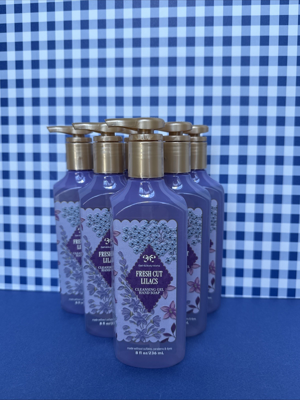 6X ~ Bath Body Works ~ FRESH CUT LILACS ~ Cleansing Gel Hand Soap