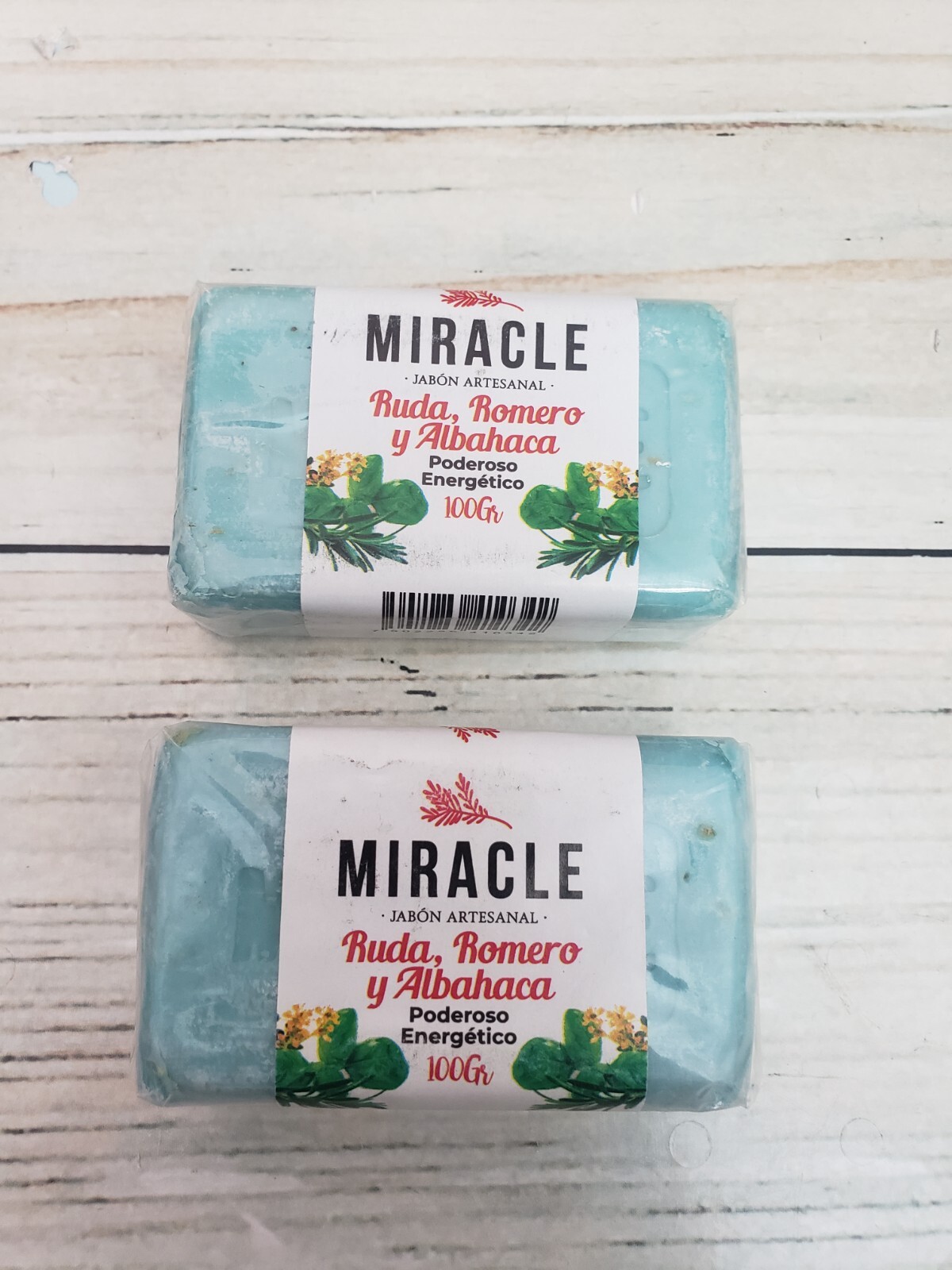 Jabon de Ruda + Romero & Albahaca Jabon Artesanal – Contra Estres 100gr. 2 Pack