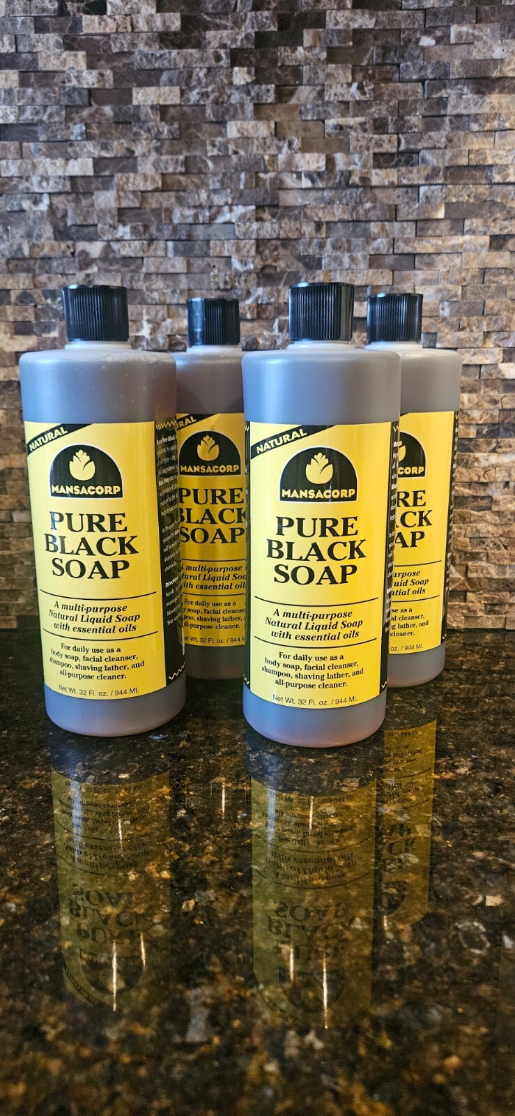 All Natural Pure Liquid Black Soap 32 oz.