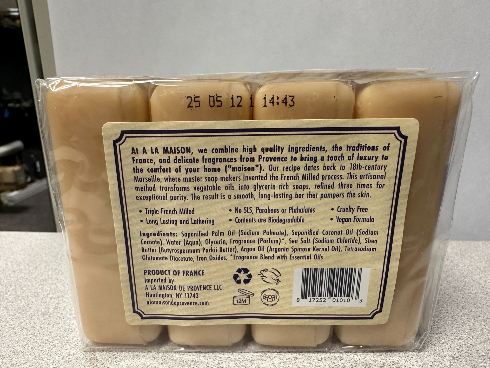 Bar Soap Value Pack Lavender Flowers 4 CT By A La Maison, Shea Butter, France