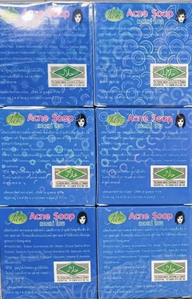 JAM Acne Soap Clear Skin Smooth Face Body Dark Spots 65g x 6