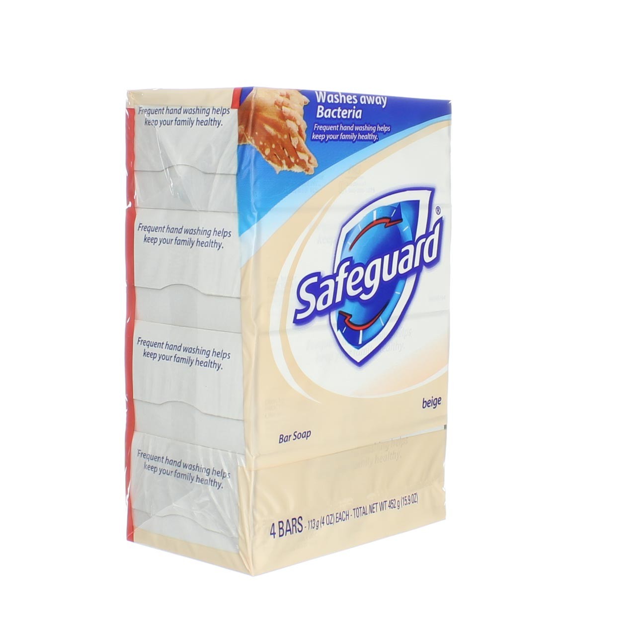 3 Pack Safeguard Antibacterial Deodorant Bar Soap, Beige, 4 oz, 4 Ct
