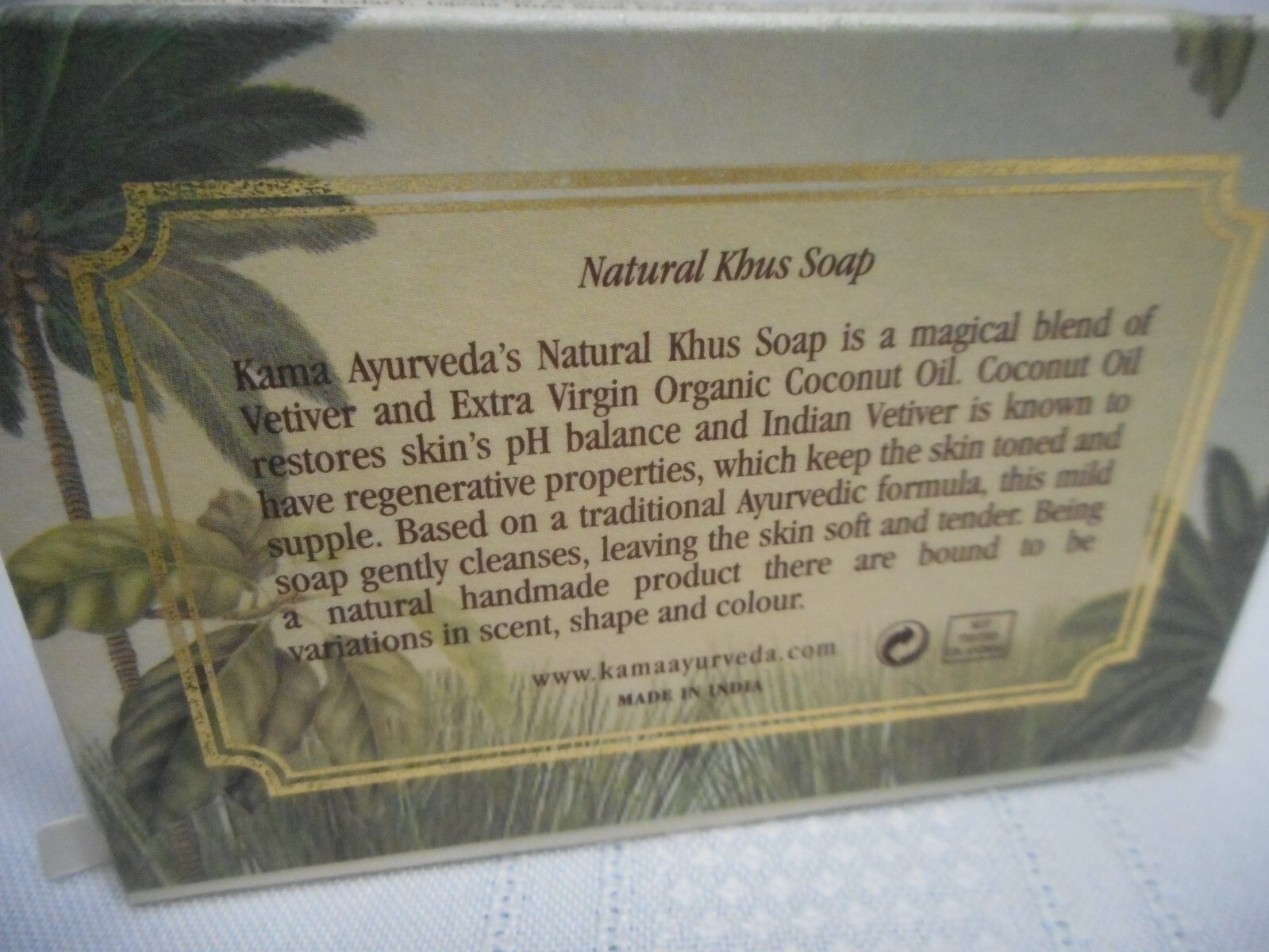 Kama Ayurveda KHUS Men’s 125G bar soap NEW In Box