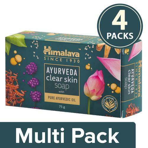 4 X Himalaya Herbals AYURVEDA clear skin soap 75 gms with KANAKA Oil FREE SHIP