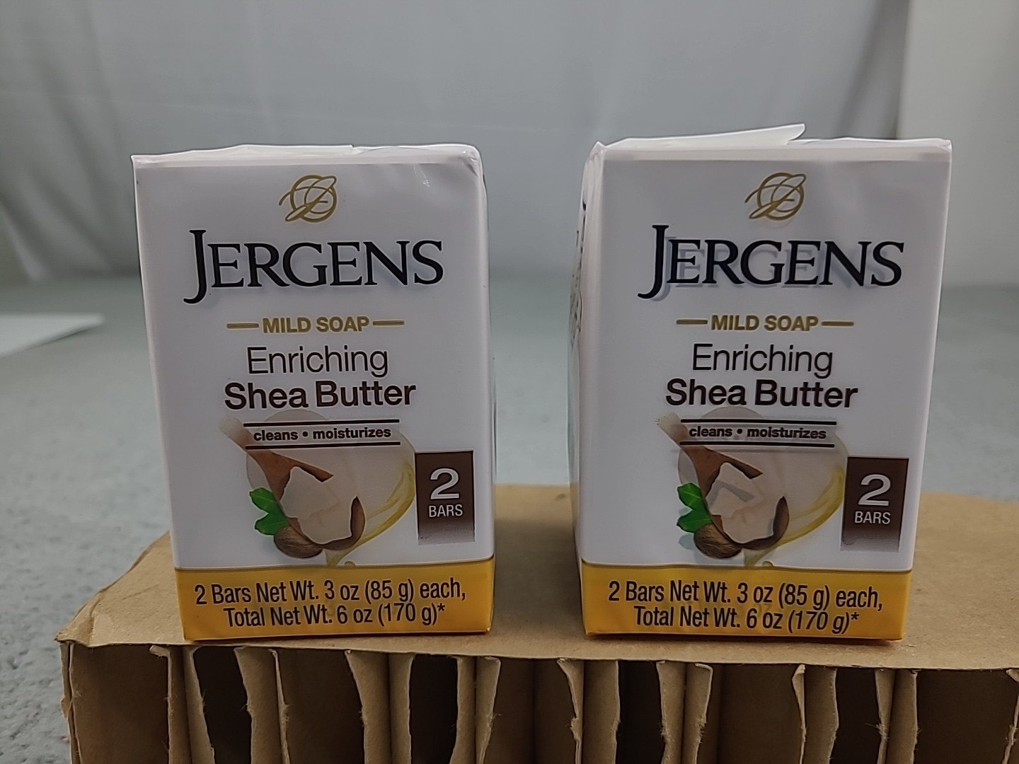 2x Jergens Mild Soap Enriching Shea Butter 3 Ounces 2 Bars per Pack