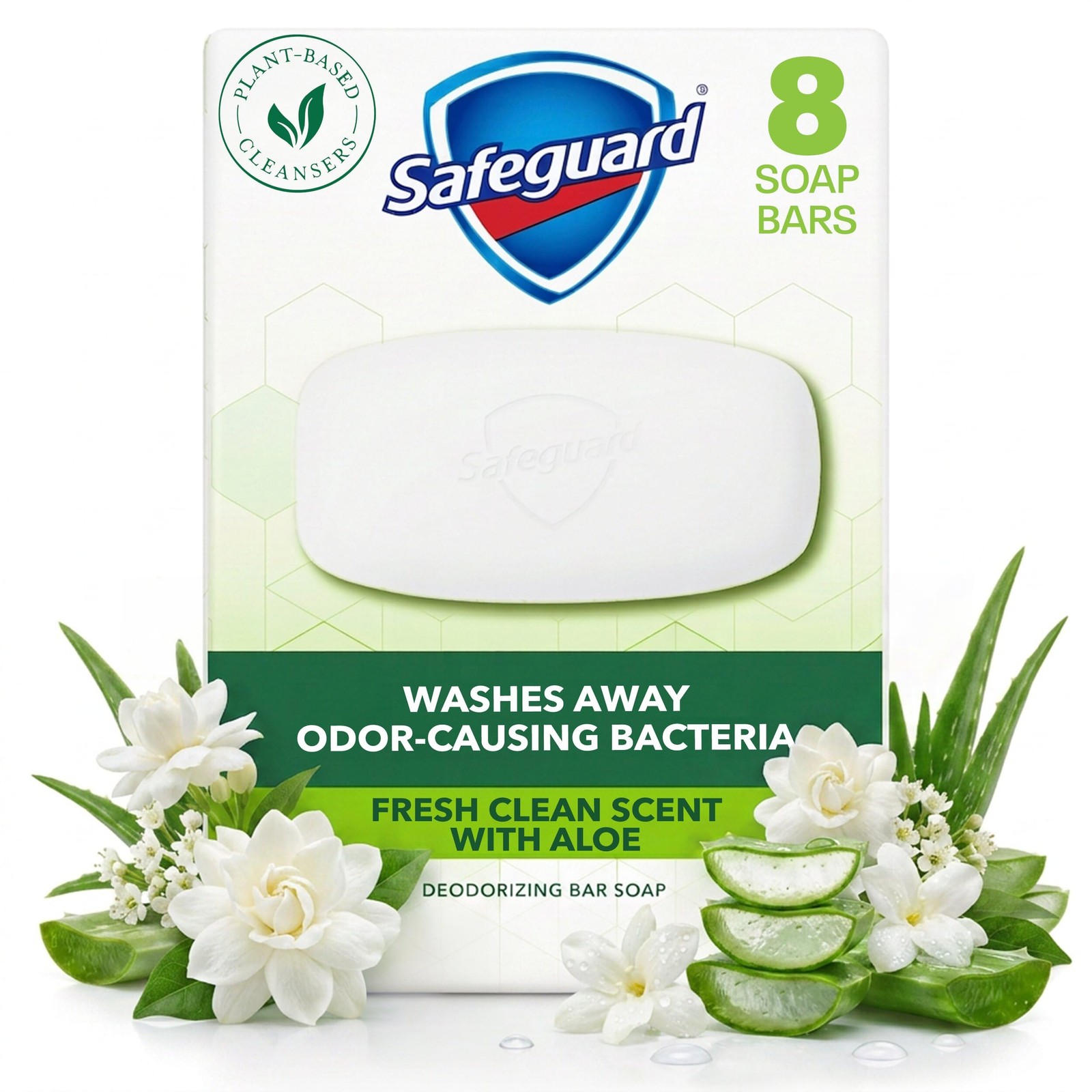 Safeguard Micellar Deep Cleansing Bath Bar 25.6 Ounce (Pack of 1), Off White