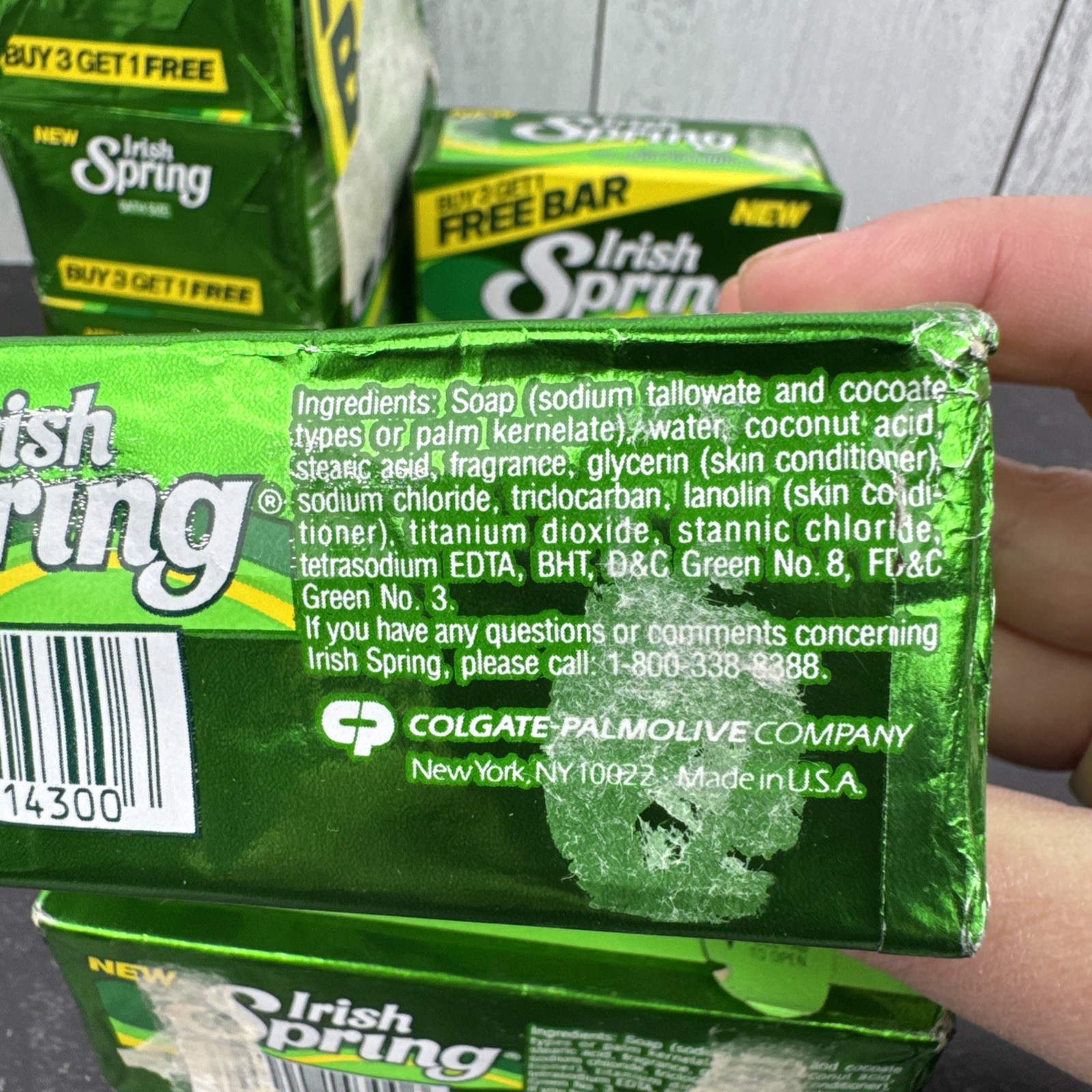 Vintage Irish Spring 7 Bars Original Deodorant Body Soap Skin Conditioners 5 OZ