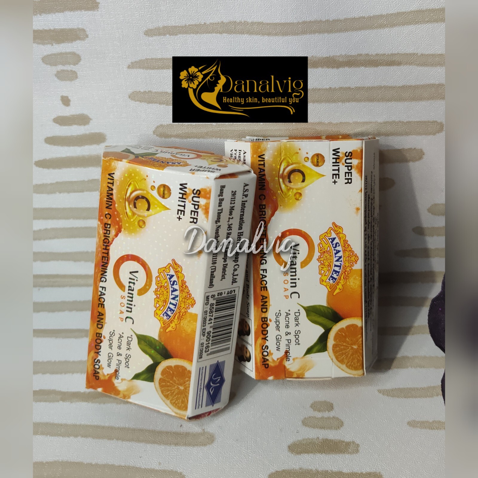 2 Bars x 125g Soap Vitamin C Asantee Face And body Brightening Soap Anti Acne