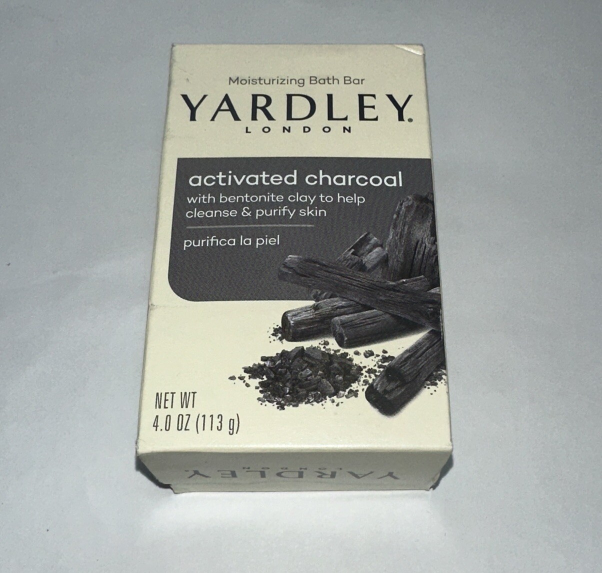 Yardley London Activated Charcoal Lot of 3 Bar Soap Bentonite Clay Purify Skin