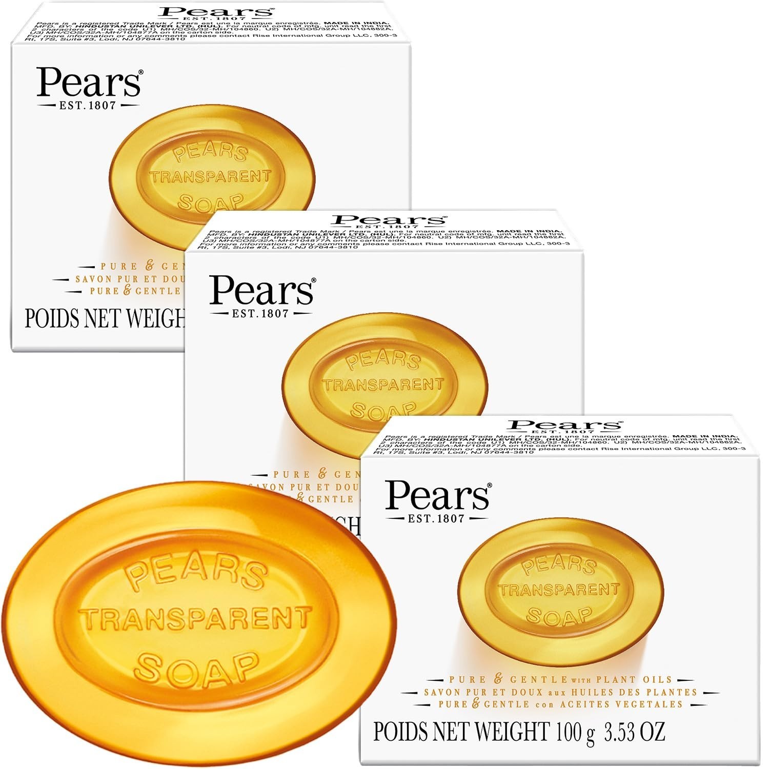 Pure & Gentle Glycerin Soap, 3-Pack – Organic Amber & Sandalwood Delight