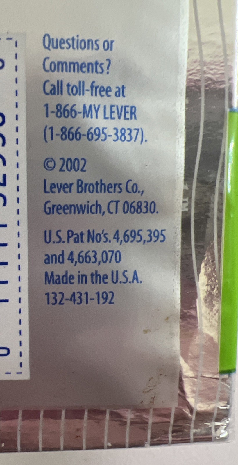 Lever 2000- Perfectly Fresh Moisture Response w/Vitamin E- 4.5 oz- 8 Bars Sealed