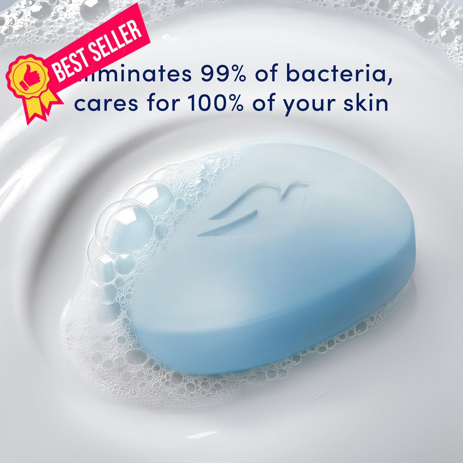 Dove Antibacterial Care Beauty Bar Soap 6 3.75 Ounce (Pack of 6), White