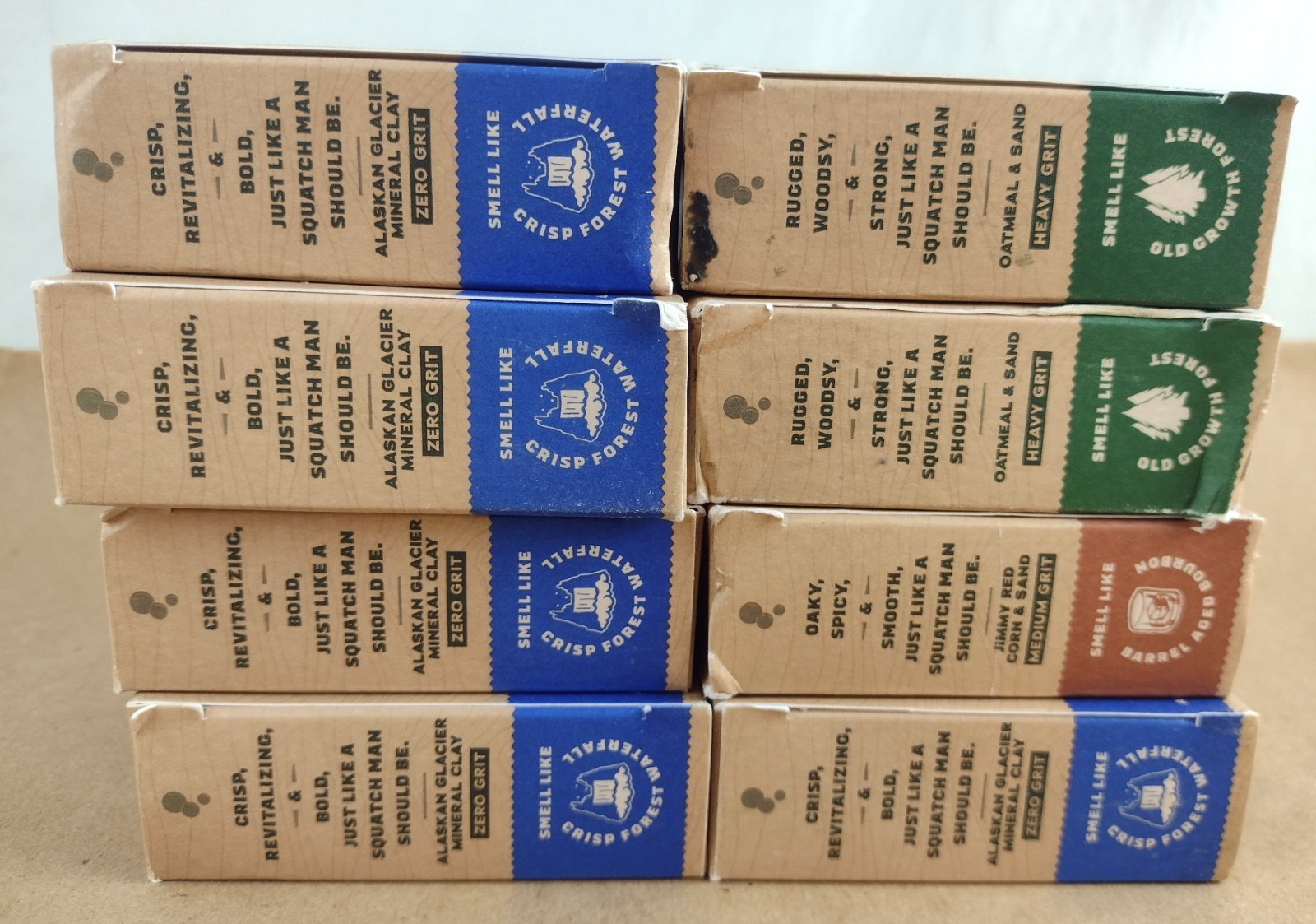 DR. SQUATCH MENS SOAP LOT 8 BARS 5 oz PINE TAR FRESH FALLS WOOD BARREL BOURBON