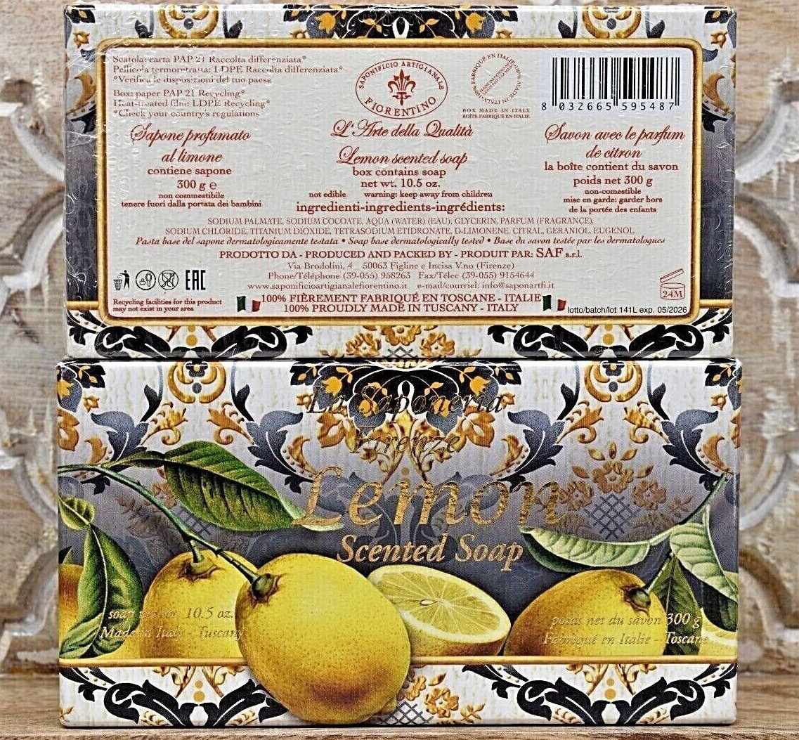 SAPONIFICIO ARTIGIANALE FIORENTINO La Saponeria Firenze Lemon Scented Soap