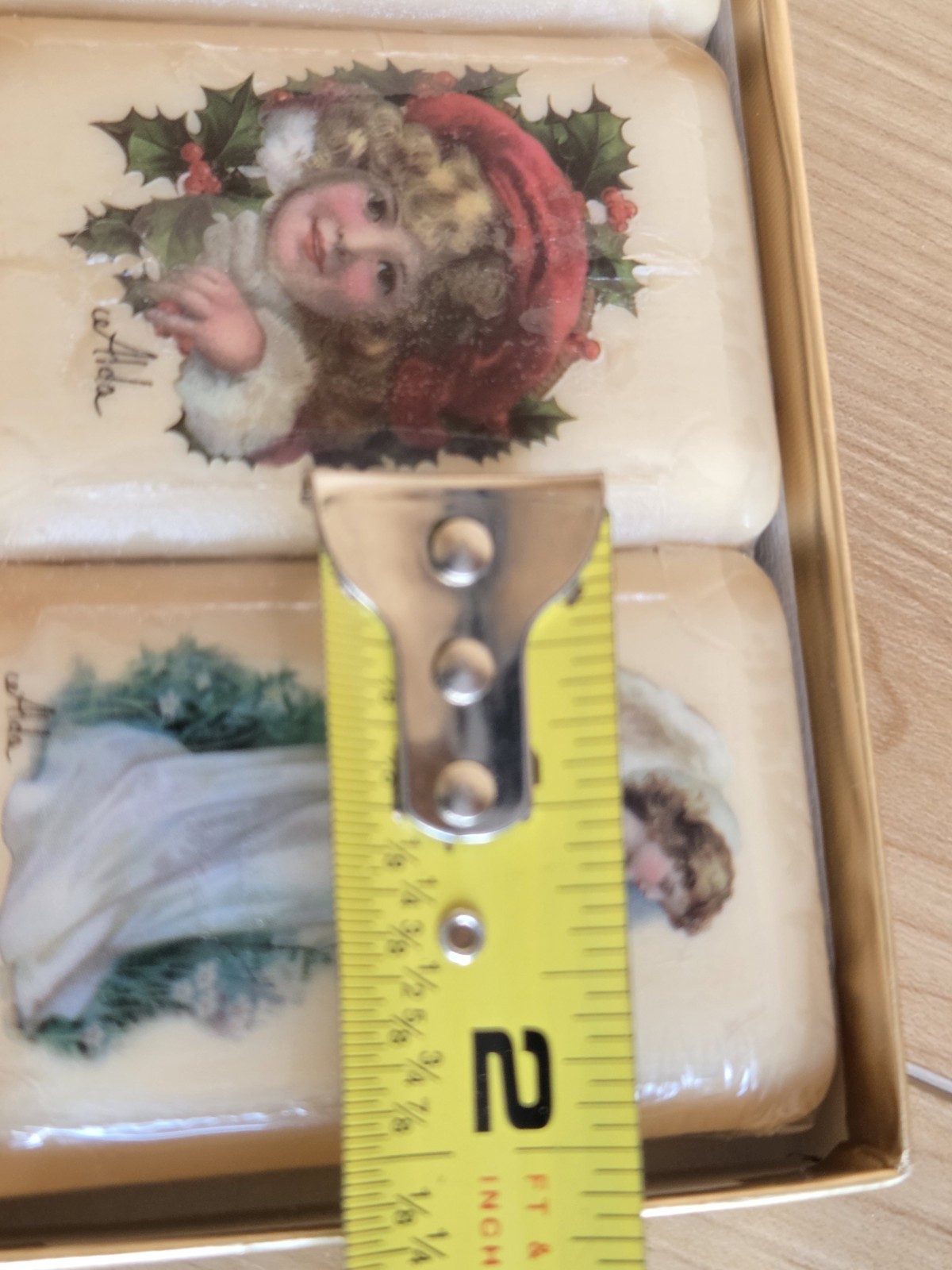 Vintage Santa Girl Angel Images Forever Soap 4 Sealed French Milled