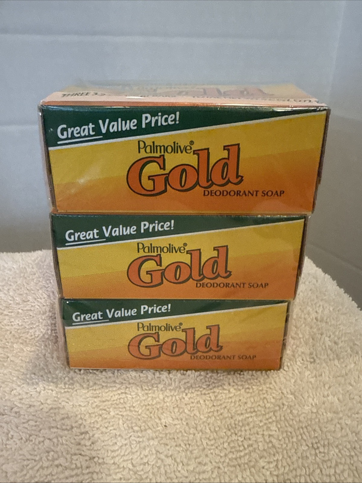 Palmolive GOLD deoderant soap 3 bars 3.2 oz NOS new sealed discontinued made USA