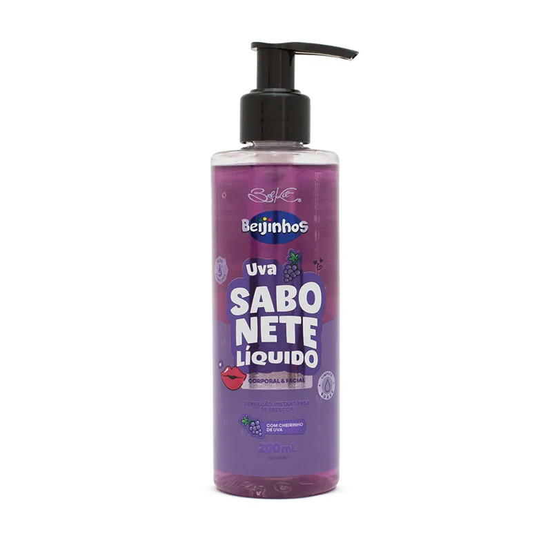 Belkit Sabonete Líquido Facial e Corporal Beijinhos Uva 200ml