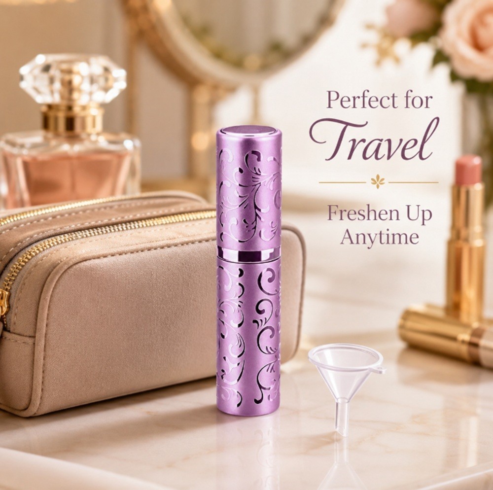 10ml Mini Portable Refillable Perfume Atomizer Travel Empty Spray Bottle Funnel