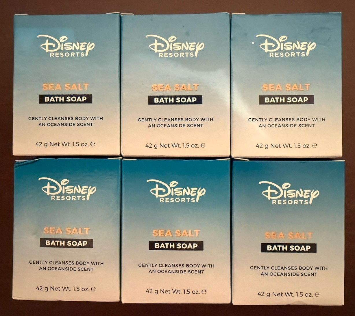 DISNEY Resorts Sea Salt Bath Soap NEW NIB world H2O Six Bars