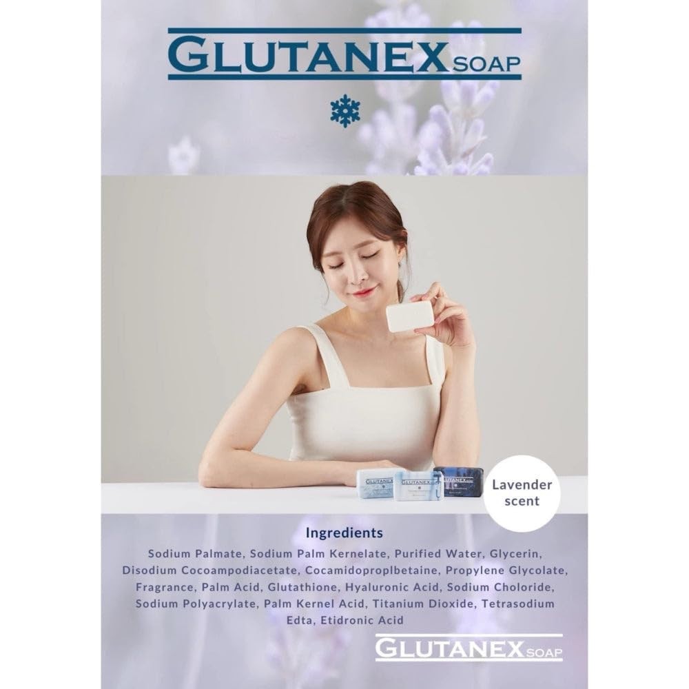 Glutanex Soap South Korean Glutathione Brightening Face & Body Bar Soap