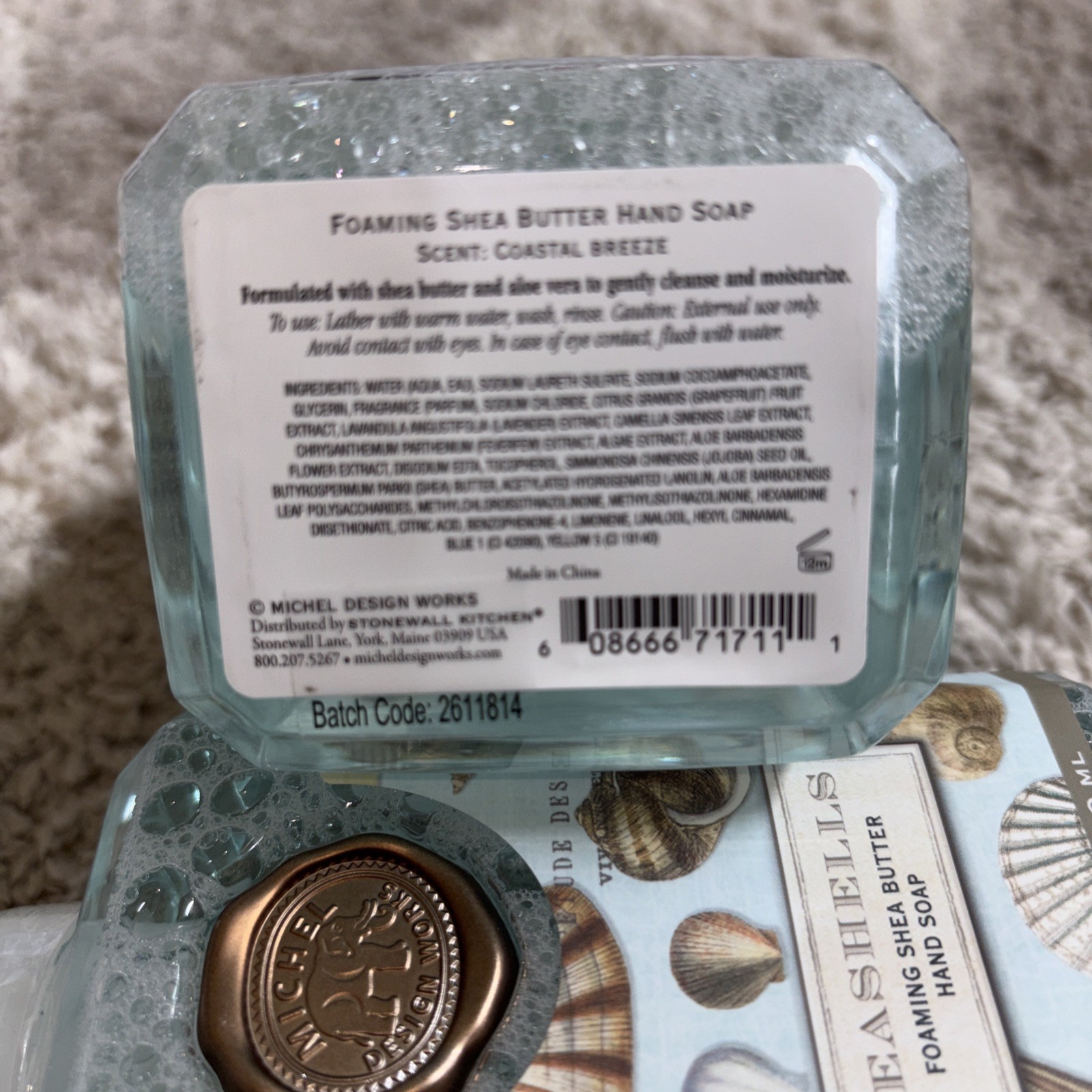 Sealed Michel Design Works Shea Butter Foaming Hand Soap SEASHELLS 17.8 Oz Lot 2