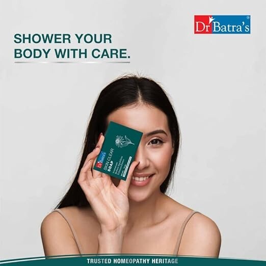 Dr Batra Skin Clear Soap, Enriched with Berberis aquifolium,Echinacea 75g x 4