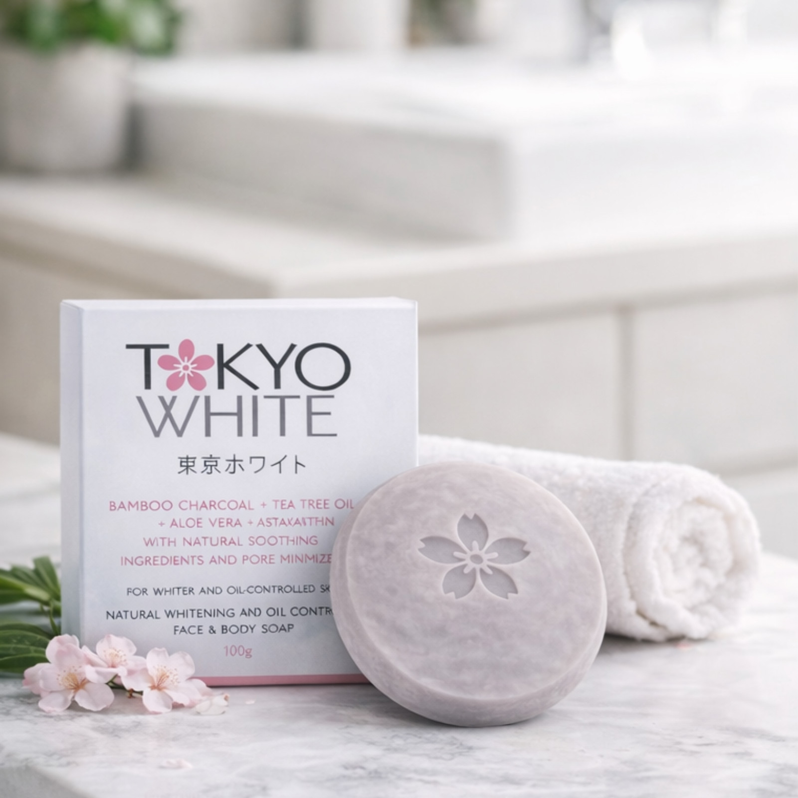 NEW Tokyo White Natural Face & Body Soap – Daily Cleansing Bar with Oil Control