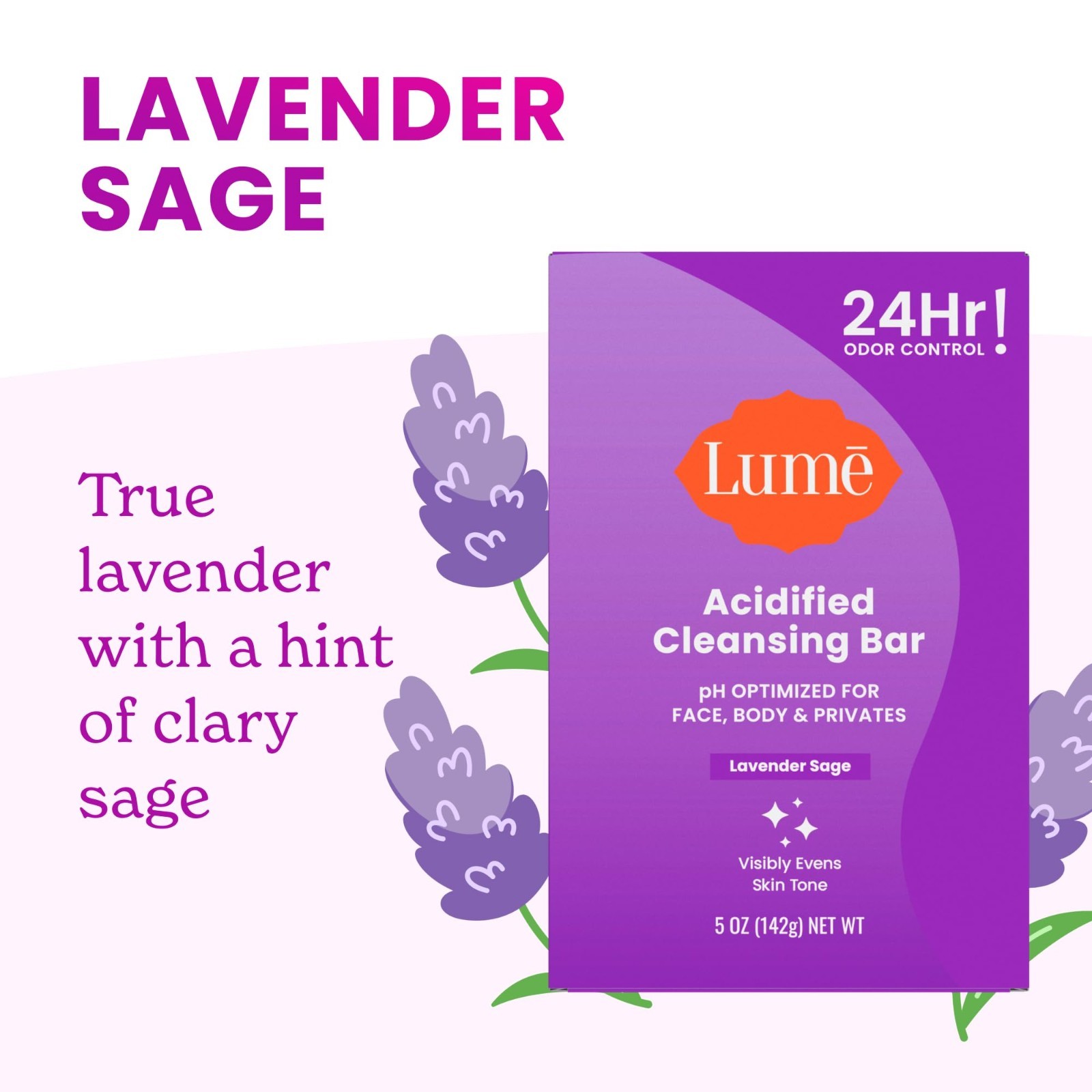 Acidified Body Cleansing Bar – 24 Hour Odor Control, Moisturizing, 3 Pack – SLS