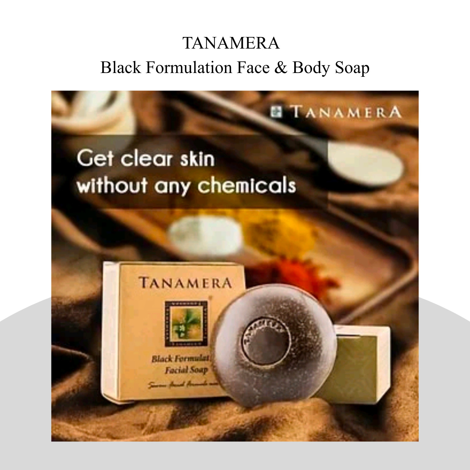 TANAMERA Natural Herbal Body & Face Scrub Soap Clear Skin & Remove Oil Anti Acne