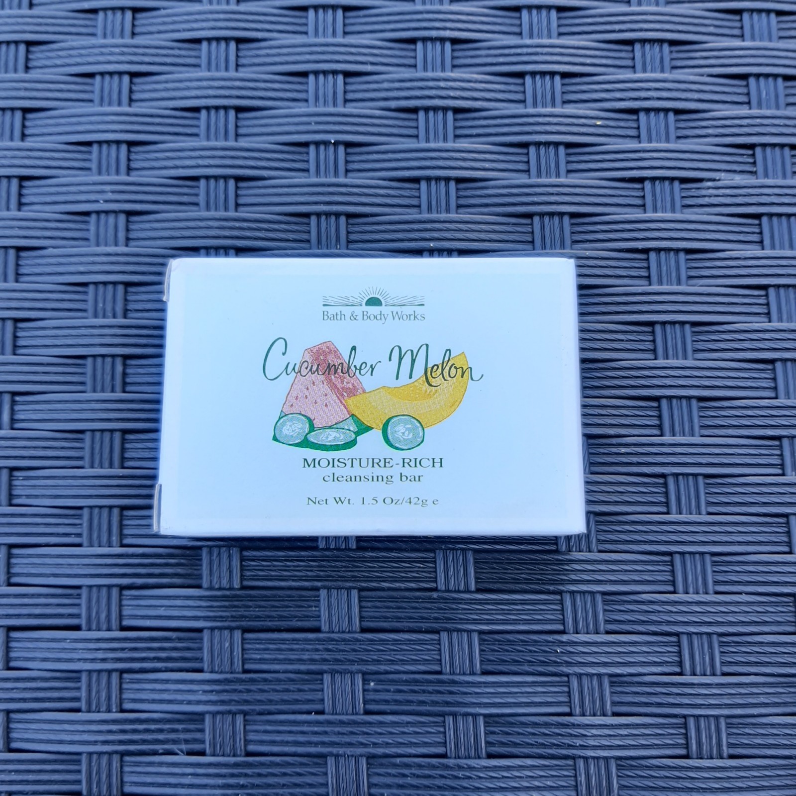 Bath & Body Works Cucumber Melon Moisture Rich Cleansing Bars 1.5oz NOS Lot of 2