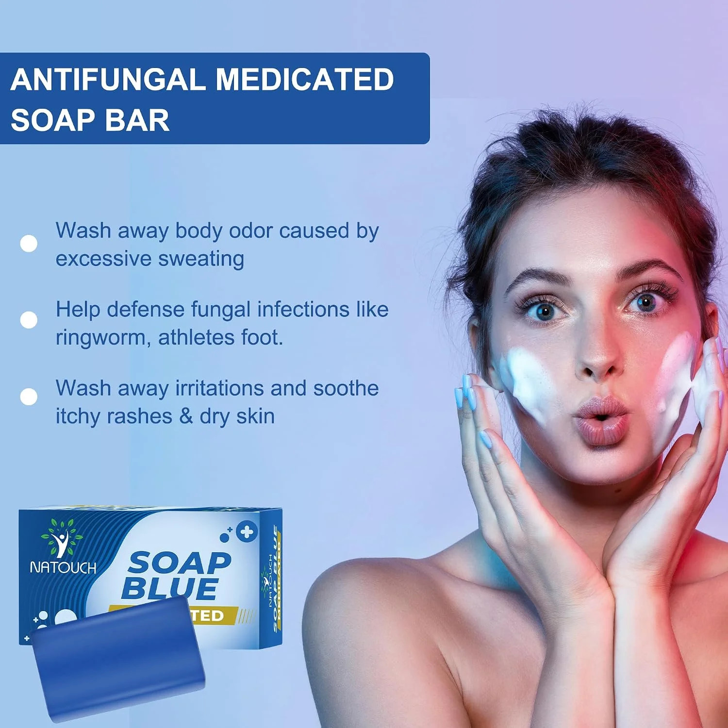 Antifungal Medicated Soap Bar, Tea Tree Oil Body Soap Bar | Athletes Foot Jock I