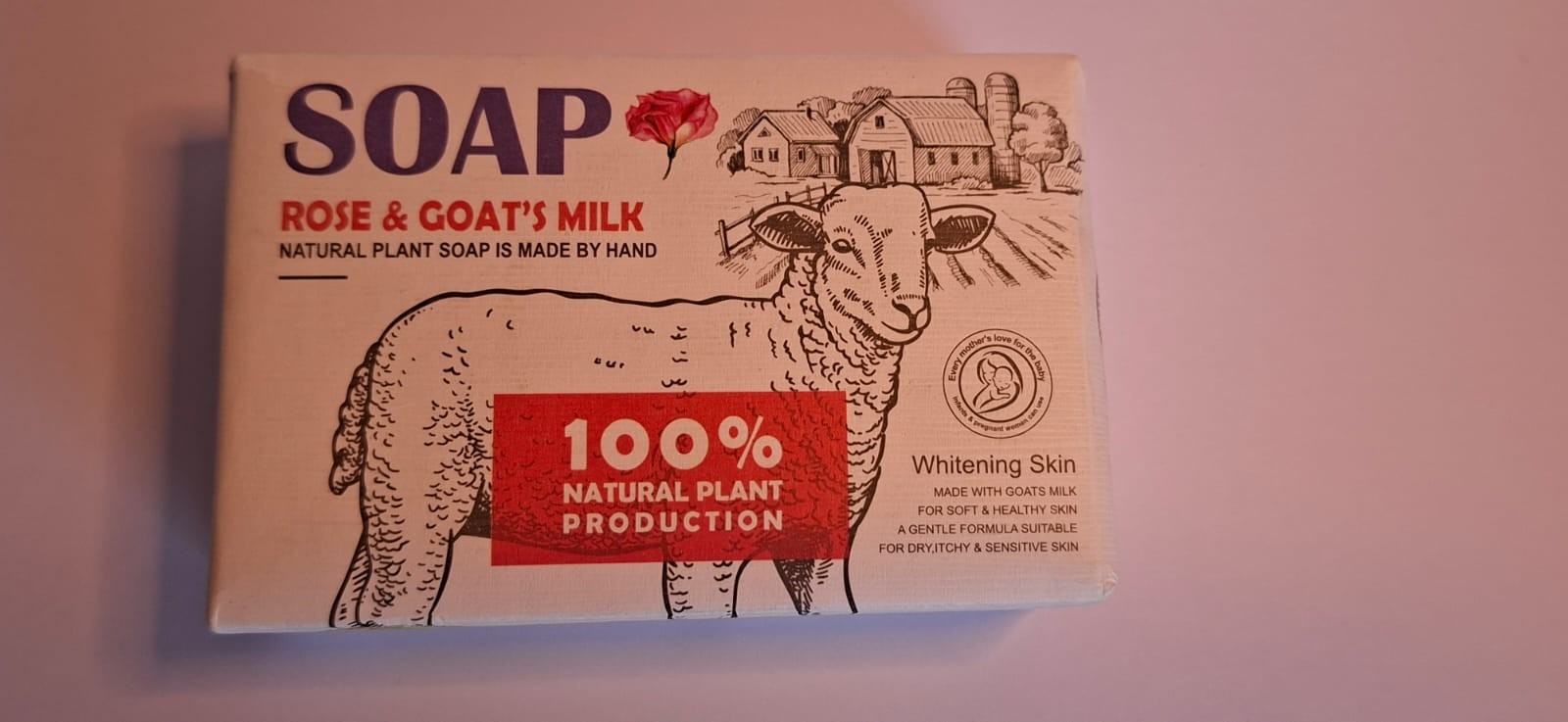 Rose Goat Milk Soap Bar – Gentle Moisturizing Soap with a Delicate Rose Scent.