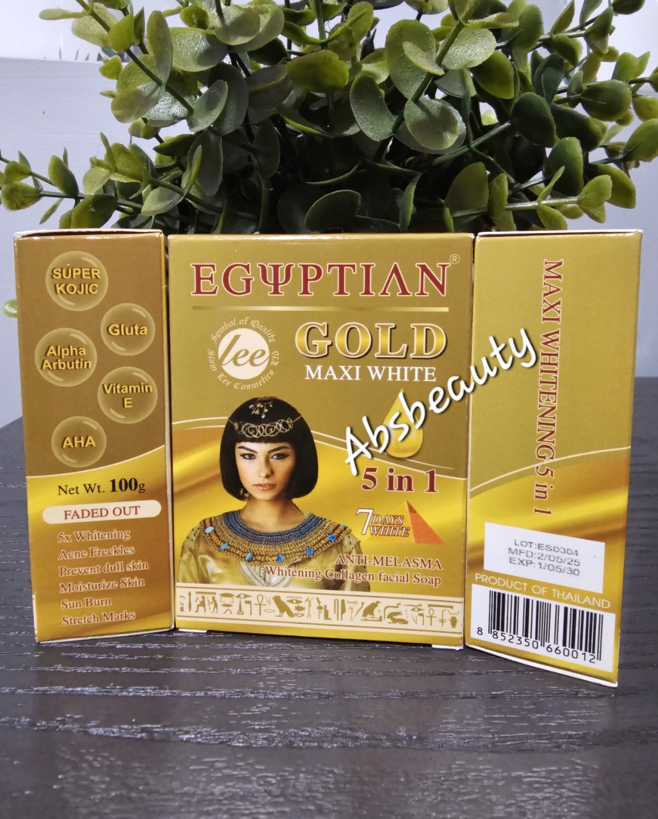 LEE Egyptian Gold 5in1 Maxi Whitening Collagen Face & Body Soap Maxi White✨️👌x1