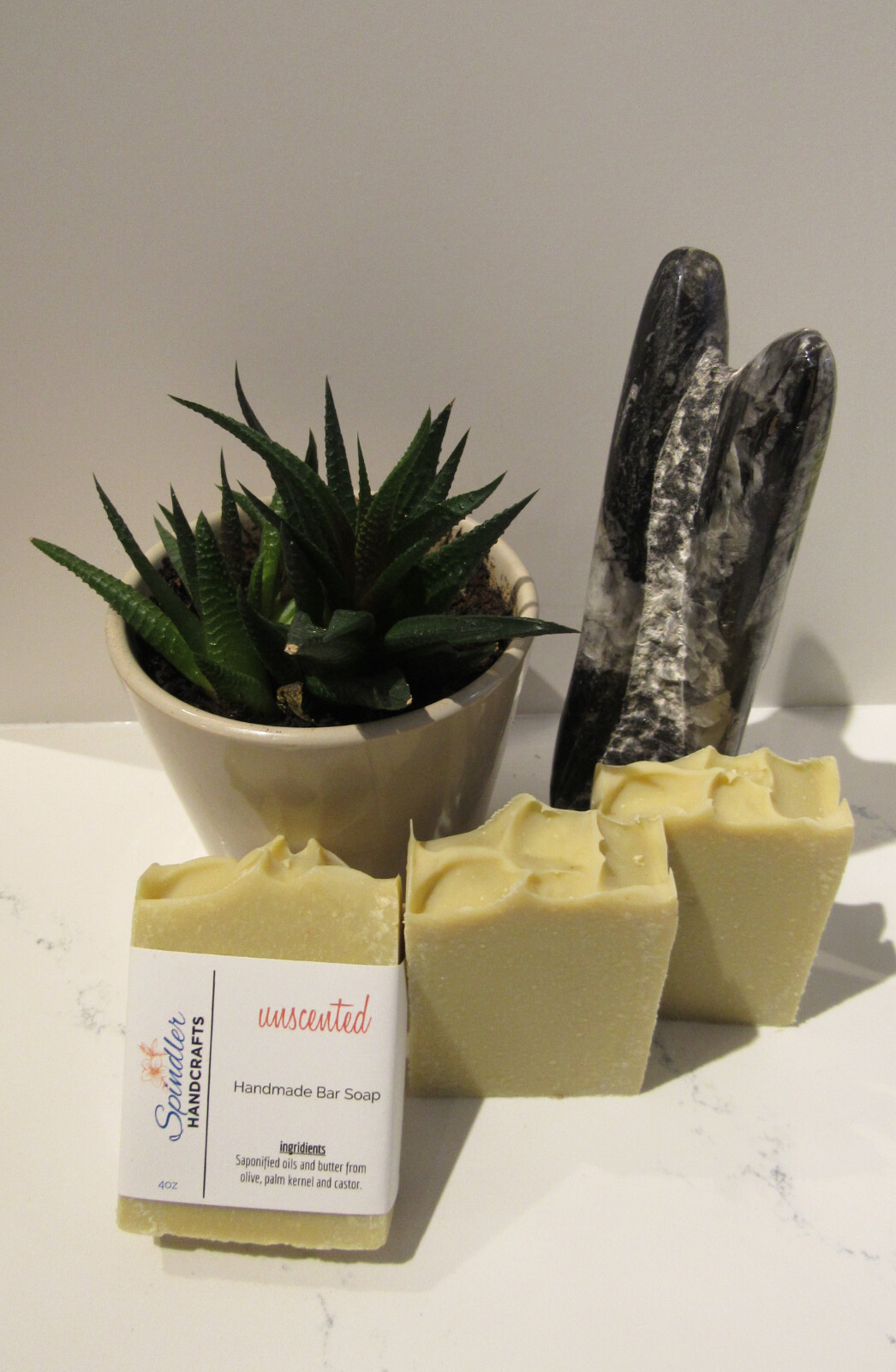 UNSCENTED – Gentle Moisturizing Handmade – Homemade Bar Soap, wt. 4oz