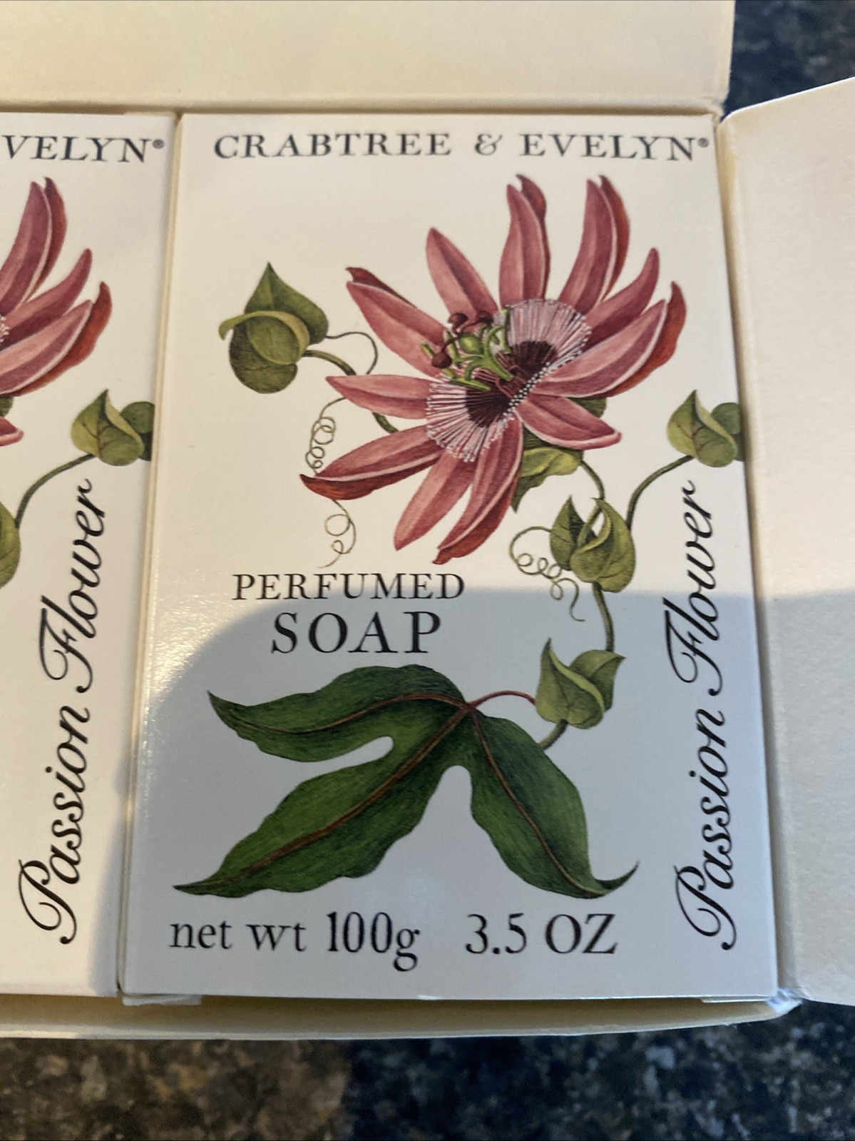 Crabtree & Evelyn Passion Flower Perfumed Soap Bars 3.5 Oz Each