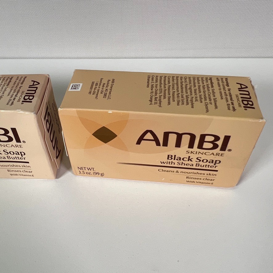 AMBI Cocoa Butter, Black Body Soap Complexion Cleansing Bar Bath Lot of (5x)
