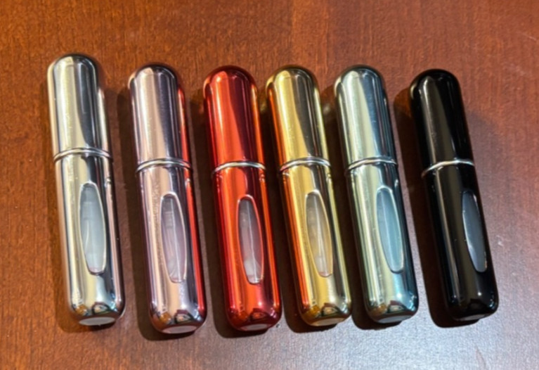 6 NEW Travel Portable Mini Refillable Perfume Atomizer Bottles Pump Spray 5ml