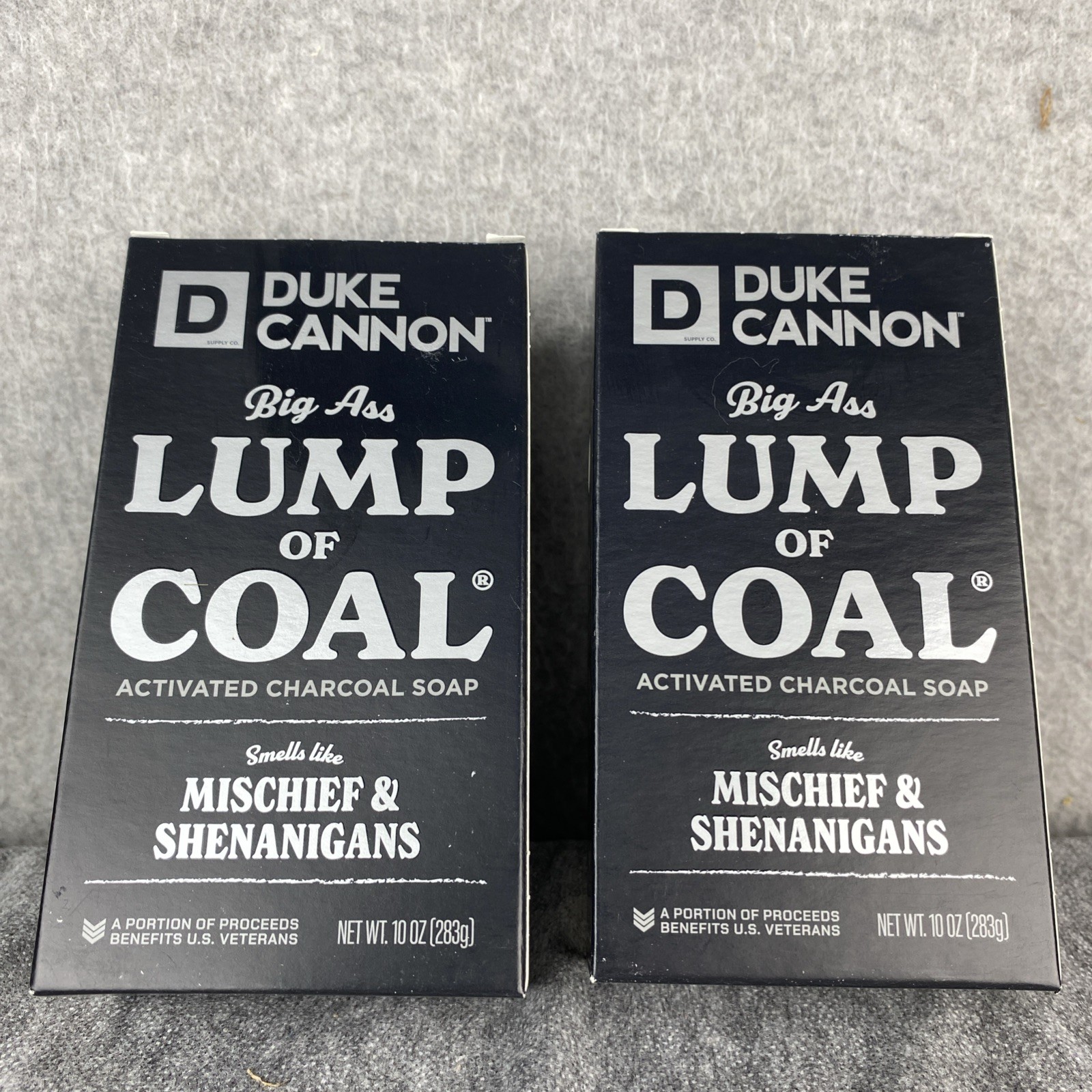Duke Cannon Big Ass Lump Of Coal Bar Soap 10 oz Activated Charcoal 2 Pack