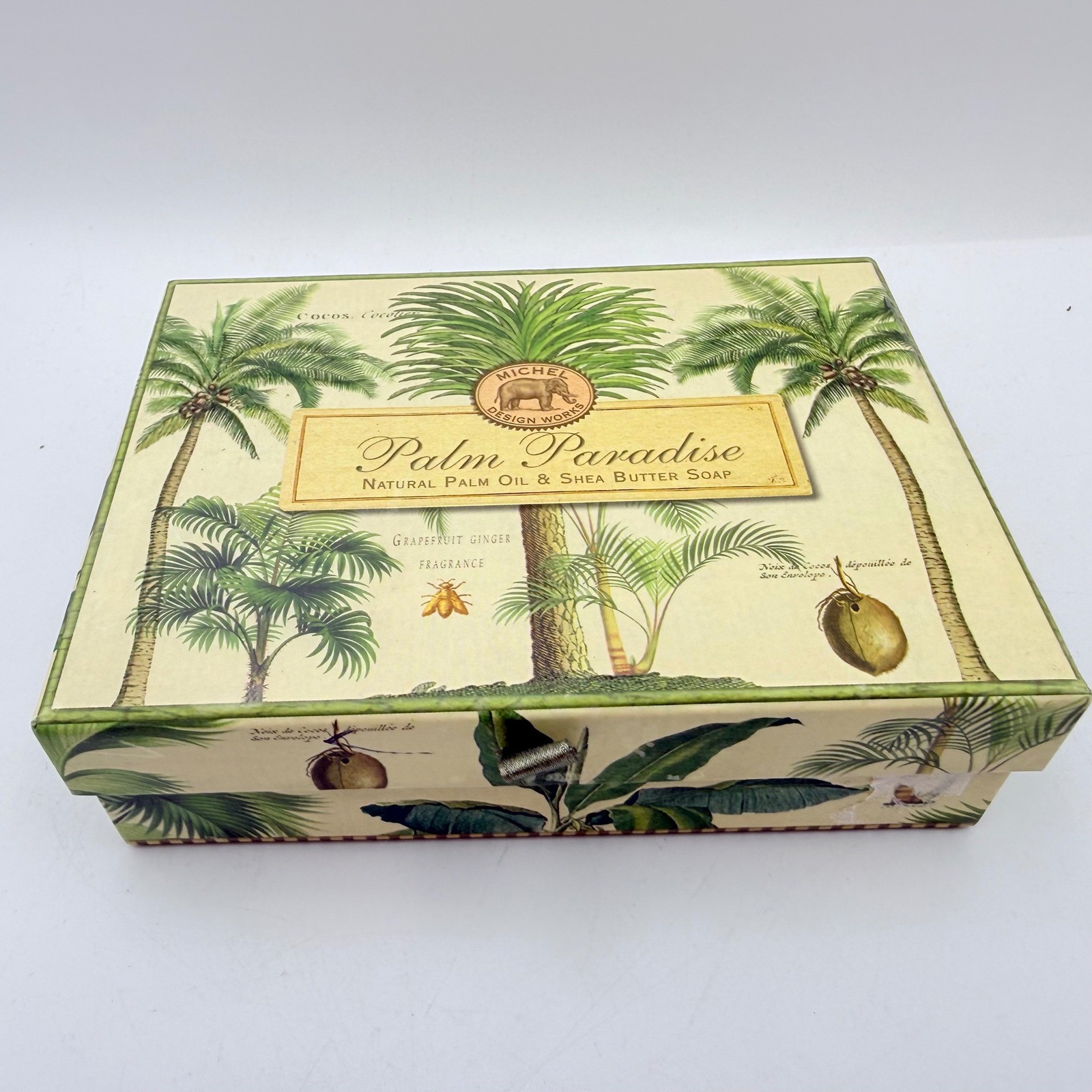 Michel Design Works Palm Paradise Grapefruit Ginger Shea Butter Soap Set 2 Bars