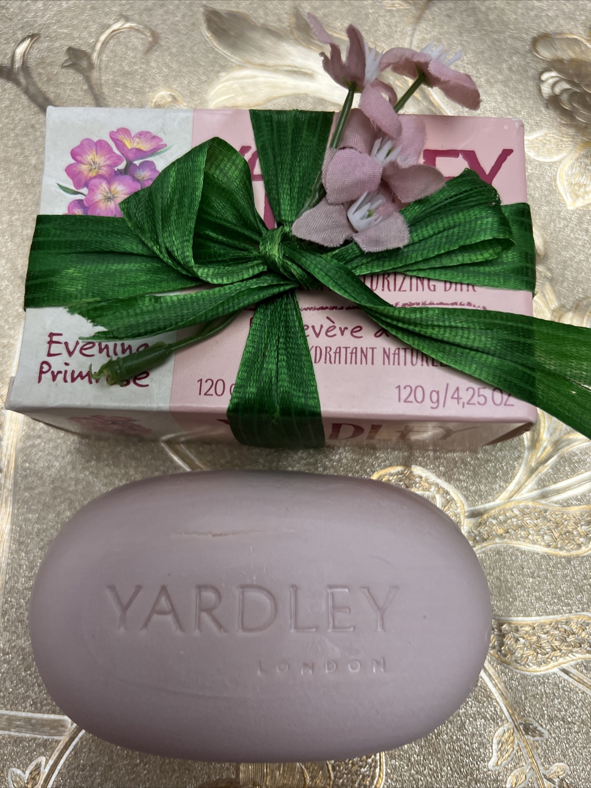 Vintage 5 Yardley London Evening Primrose Bar Soaps 4.25 oz ea Flower & Bow